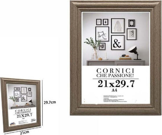 Cornice-Per-Foto-Porta-Fotografie-Quadri-Tele-21-X-29,7-Cm-Modello-Legno-71646
