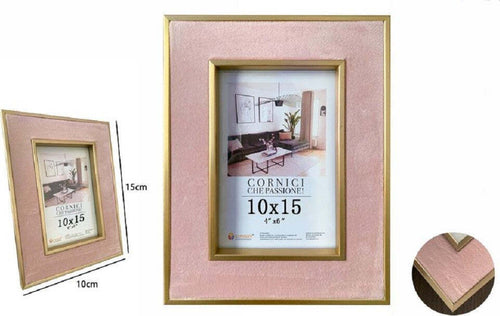 Cornice Per Foto Portafoto Poster Quadri Tele 10 X 15cm Rosa Con Bordi Oro 70315 Casa, arredamento e bricolage > Accessori Casa > Cornici e Portafoto Trade Shop italia - Napoli, Commerciovirtuoso.it