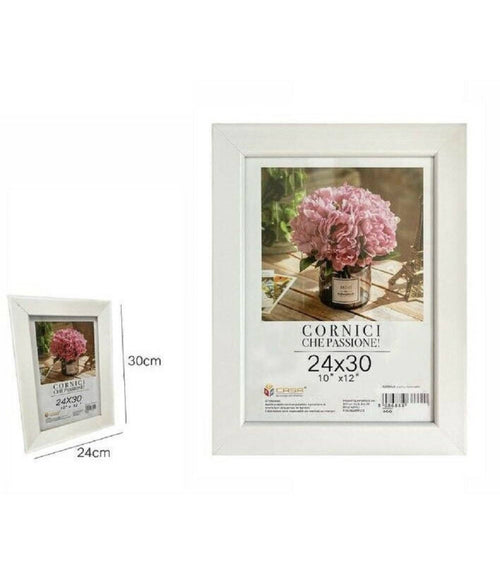 Cornice Per Foto Poster Quadri Tele Portafoto 24 X 30 Cm 10x12 Bianca 68667