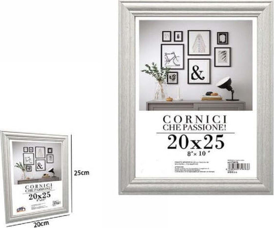 Cornice-Per-Fotografie-Quadri-Tele-Poster-Portafoto-20x25cm-Modello-Silver-71617