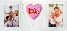 PORTA FOTO FOTOGRAFIE RICAMATO CON CUORE DA PARETE 39 X 18 CM Casa e cucina/Decorazioni per interni/Album fotografici cornici e accessori/Cornici foto/Cornici da parete e da tavolo Trade Shop italia - Napoli, Commerciovirtuoso.it