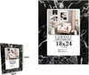 Cornice-Porta-Foto-Quadri-Tele-Poster-18-X-24cm-Modello-Effetto-Marmo-Nero-71670