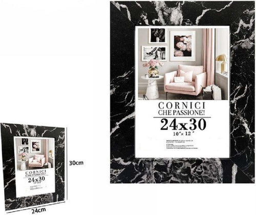 Cornice Porta Foto Quadri Tele Poster 24 X 30cm Modello Effetto Marmo Nero 71674 Casa, arredamento e bricolage > Accessori Casa > Cornici e Portafoto Trade Shop italia - Napoli, Commerciovirtuoso.it