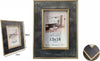 Cornice-Portafoto-Per-Foto-Poster-Quadri-Tele-13x18cm-Grigia-Con-Bordi-Oro-70306