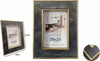 Cornice-Portafoto-Per-Foto-Poster-Quadri-Tele-20x25cm-Grigia-Con-Bordi-Oro-70308
