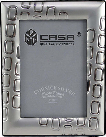 Cornice-Portafoto-Porta-Foto-Fotografia-20x25cm-Silver-Decoro-Effetto-Satinato