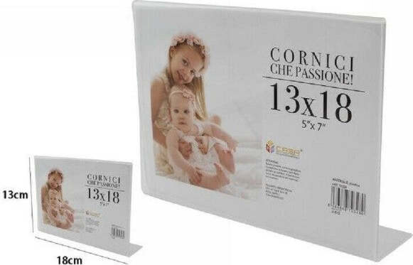 Cornice-Portafoto-Porta-Foto-Fotografie-Acrilico-Orizzontale-Stand-13x18cm-70328
