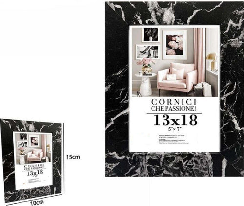 Cornice Portafoto Quadri Tele Poster 13 X 18 Cm Modello Effetto Marmo Nero 71668 Casa, arredamento e bricolage > Accessori Casa > Cornici e Portafoto Trade Shop italia - Napoli, Commerciovirtuoso.it
