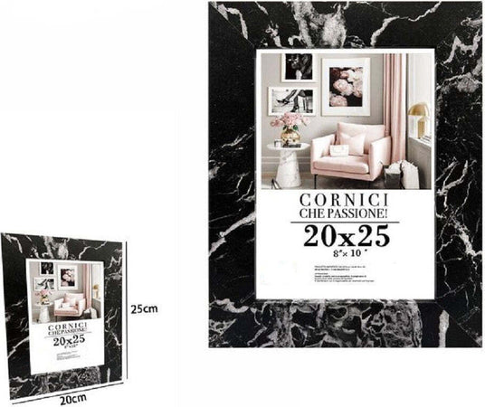 Cornice Portafoto Quadri Tele Poster 20 X 25 Cm Modello Effetto Marmo Nero 71671 Casa, arredamento e bricolage > Accessori Casa > Cornici e Portafoto Trade Shop italia - Napoli, Commerciovirtuoso.it