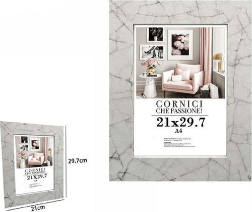 Cornice Portafoto Quadri Tele Poster 21x29.7cm Modello Effetto Marmo Bianco 71655 Casa e cucina/Decorazioni per interni/Album fotografici cornici e accessori/Cornici foto/Cornici da parete e da tavolo Trade Shop italia - Napoli, Commerciovirtuoso.it