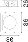 Cornice-Quadrata-Singola-A-Incasso-Contemporanea-Bento-Metallo-Bianco