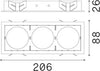Cornice-Rettangolare-Tripla-A-Incasso-Contemporanea-Bento-Metallo-Bianco