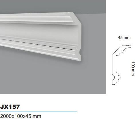 Cornice Soffitto per interni in duropolimero 2000x100x45mm Fai da te/Prodotti per la costruzione/Materiali da costruzione/Infissi/Modanature Led Mall Home - Napoli, Commerciovirtuoso.it