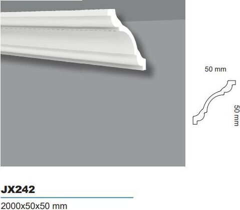 Cornice Soffitto per interni in duropolimero 2000x50x50mm Fai da te/Prodotti per la costruzione/Materiali da costruzione/Infissi/Modanature Led Mall Home - Napoli, Commerciovirtuoso.it