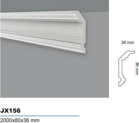 Cornice Soffitto per interni in duropolimero 2000x80x36mm Fai da te/Prodotti per la costruzione/Materiali da costruzione/Infissi/Modanature Led Mall Home - Napoli, Commerciovirtuoso.it