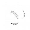 €0,76ml *** STOCK *** Pacco da 144ml di cornice decorativa in polistirene compatto XPS 50X50x2000 A7 Eternal Parquet