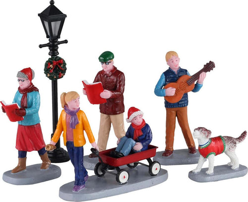 Coro natalizio con statuette in poliresina per villaggio di Natale set di 6 figure Casa e cucina/Decorazioni per interni/Addobbi e decorazioni per ricorrenze/Decorazioni natalizie/Oggettistica MagiediNatale.it - Altamura, Commerciovirtuoso.it