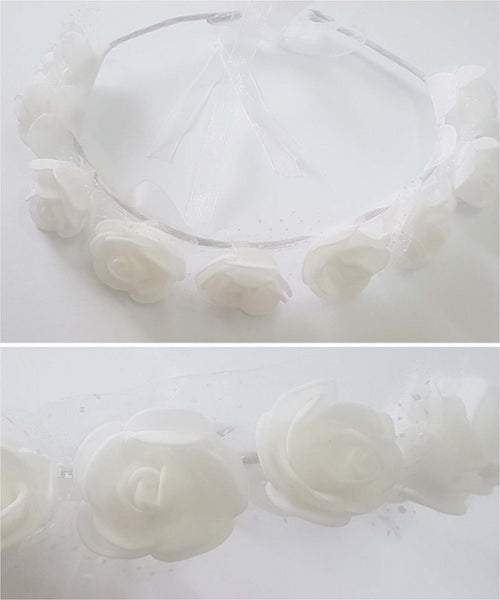 CORONA CORONCINA FASCIA ROSE BIANCHE DIADEMA PER NUBILATO COMUNIONE MATRIMONIO Casa e cucina/Hobby creativi/Materiali per hobby creativi/Forniture per feste/Articoli per feste e compleanni per adulti/Cappellini maschere e accessori/Cappelli Trade Shop italia - Napoli, Commerciovirtuoso.it