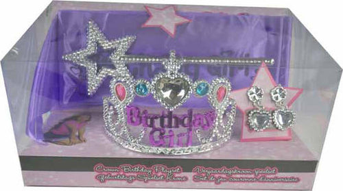 Corona-Da-Compleanno-Set-Con-Bacchetta-Orecchini-Giocattoli-Birthday-Girl