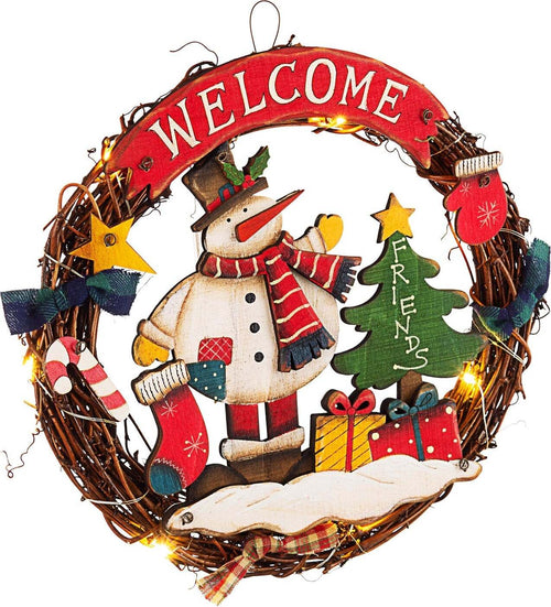 Corona Natalizia per Porta appendibile con Pupazzo di neve e led Ø 25 cm Casa e cucina/Decorazioni per interni/Addobbi e decorazioni per ricorrenze/Decorazioni natalizie/Orpelli e festoni MagiediNatale.it - Altamura, Commerciovirtuoso.it