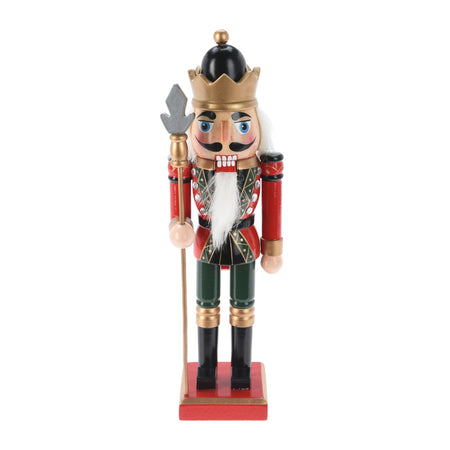 Statuetta decorativa "Soldatino schiaccianoci" in legno decorazione natalizia