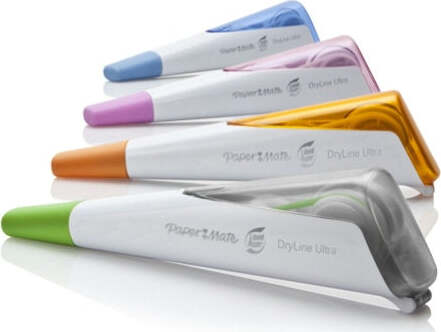Correttore a nastro Dryline Ultra - 5mm x 6mt - ricaricabile - colori assortiti - Papermate Cancelleria e prodotti per ufficio/Penne matite scrittura e correzione/Correttori e gomme/Correttori a nastro Eurocartuccia - Pavullo, Commerciovirtuoso.it