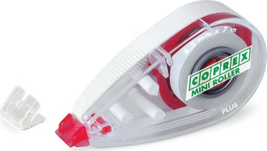 Correttore a nastro Mini Roller - 4 2mm x 7mt - chiusura salva nastro - Coprex [multipack] 20 pezzi Cancelleria e prodotti per ufficio/Penne matite scrittura e correzione/Correttori e gomme/Correttori a nastro Eurocartuccia - Pavullo, Commerciovirtuoso.it