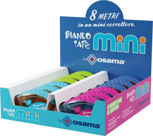 Correttore a nastro Tape Mini - 5 mm x 8 mt - Osama [multipack] 12 pezzi Cancelleria e prodotti per ufficio/Penne matite scrittura e correzione/Correttori e gomme/Correttori a nastro Eurocartuccia - Pavullo, Commerciovirtuoso.it