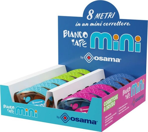 Correttore a nastro Tape Mini - 5 mm x 8 mt - Osama [multipack] 12 pezzi Cancelleria e prodotti per ufficio/Penne matite scrittura e correzione/Correttori e gomme/Correttori a nastro Eurocartuccia - Pavullo, Commerciovirtuoso.it