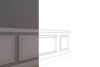 Pannello Bianco completo per boiserie 25x55x1,9cm con cornice in Duropolimero e riempimento in cartongesso
