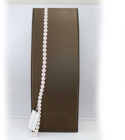 Filo perle per collana Akoya giapponesi 8,5 / 9 Coscia bianco con sfumature naturali