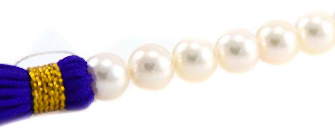 Filo perle per collana Akoya giapponesi 8,5 / 9 Coscia bianco con sfumature naturali