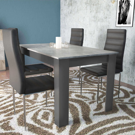 COSTANZO---tavolo-da-pranzo-160/200x90x75-h-Antracite-Milani-Home