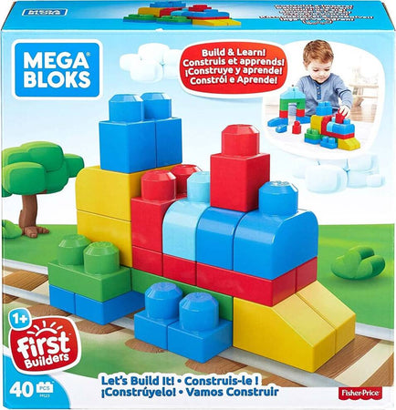 Costruzione-40-Blocchi-Gioco-Mega-Blocks-In-Plastica-Multicolore-Fisher-Price
