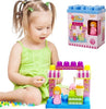 Costruzioni-Giocattolo-Per-Bambini-Gelateria-14pz-Con-Personaggio-E-Accesssori