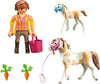 Costruzioni-Playmobil-71243-COUNTRY-Ragazza-con-cavallo-e-puledro