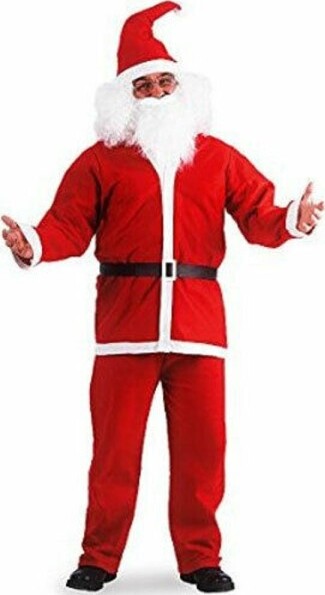 Costume-Babbo-Natale-Adulti-Abito-Completo-Natalizio-Giacca-Pantalone-Cappello