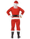 Costume completo da Babbo Natale per Adulto in velluto rosso e bianco