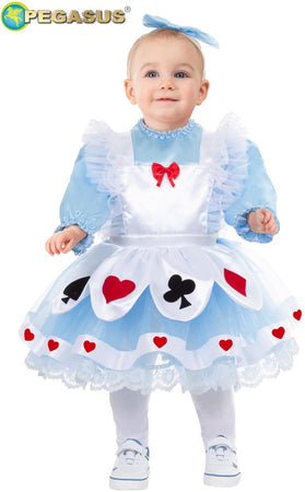 COSTUME CARNEVALE ALICE LUSSO NEONATA DA 10 A 36 MESI - PEGASUS 2117