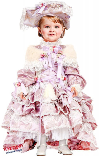 Costume carnevale duchessa di francia 1-3 anni - veneziano 50793