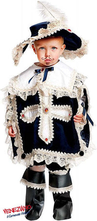 Costume carnevale moschettiere  prestige 0-3 anni - veneziano 50563