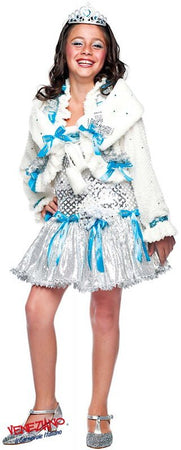 Costume carnevale pattinatrice sul ghiaccio 3-6 anni - veneziano 50758