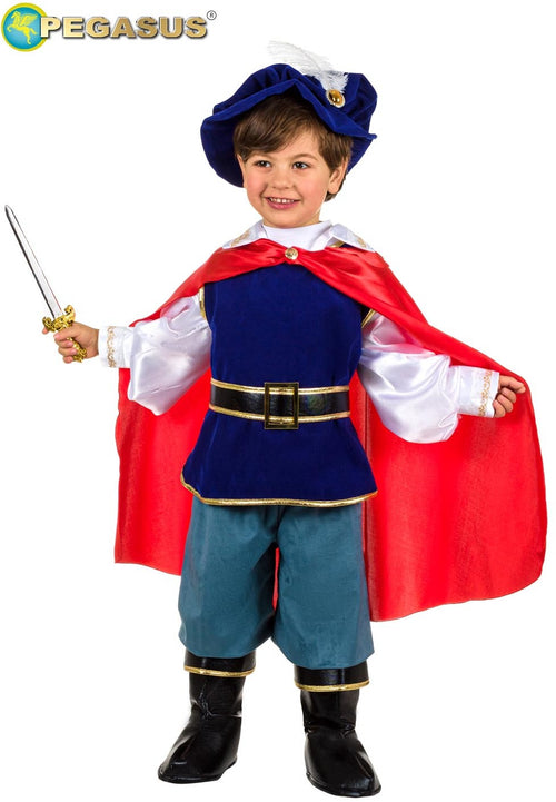 COSTUME CARNEVALE PRINCIPE DELLE FIABE BAMBINO DA 3 A 6 ANNI - PEGASUS COD. 0769