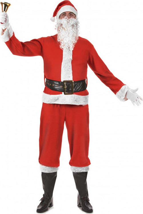Costume completo da Babbo Natale per Adulto in velluto rosso e bianco Casa e cucina/Decorazioni per interni/Addobbi e decorazioni per ricorrenze/Decorazioni natalizie/Ghirlande e corone MagiediNatale.it - Altamura, Commerciovirtuoso.it