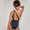 Costume Intero Gisela Nero con Cinturino Asimmetrico