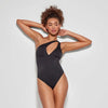 Costume Intero Gisela Nero con Cinturino Asimmetrico