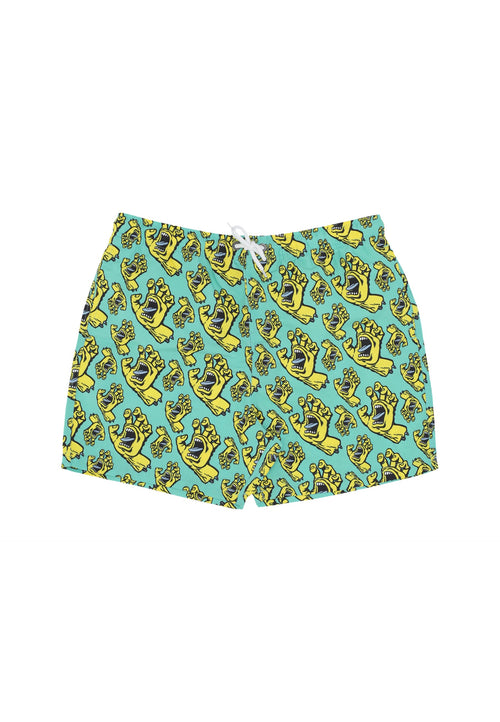 SANTA CRUZ Costume Pantaloncino Uomo Hands All Over Swimshort Turquoise da uomo