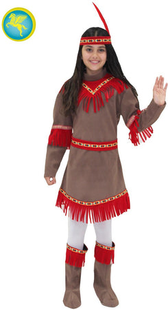 COSTUMECARNEVALE   INDIANA BAMBINA DA 3 A 12 ANNI - PEGASUS 7132