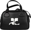 COURREGES-Reedition-Bowling-Bag-in-pelle-in-nero-da-donna