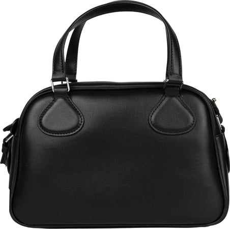 COURREGES-Reedition-Bowling-Bag-in-pelle-in-nero-da-donna